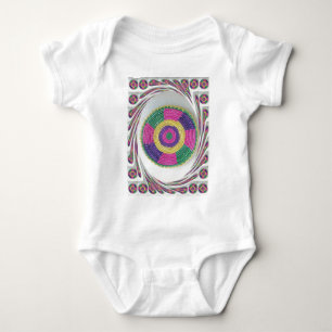 Gewebter Wirbel Kunstprint Baby Strampler