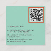 Gewebtes geometrisches Muster QR-Code Modern Quadratische Visitenkarte (Rückseite)