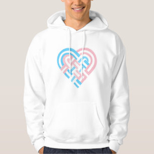 Gewebtes Herz Trans Transgender Stolz Flagge Pink  Hoodie