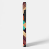 Gewebtes Holz abstrakt iPhone Hülle (Linke Seite)