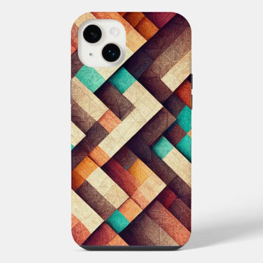Gewebtes Holz abstrakt iPhone Hülle (Rückseite)