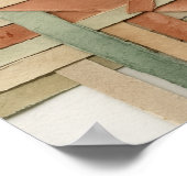 Gewebtes Korbgeflecht Geometrisches Muster Kunst Poster (Ecke)