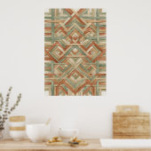 Gewebtes Korbgeflecht Geometrisches Muster Kunst Poster (Küche)