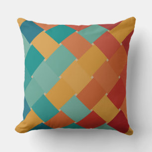 Gewebtes Retro-Muster im Vintage-Stil Kissen