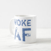 Geweckt AF - Progressive Politik Kaffeetasse (Vorderseite Links)