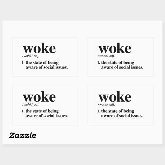 Geweckt Definition Rechteckiger Aufkleber (Blatt)