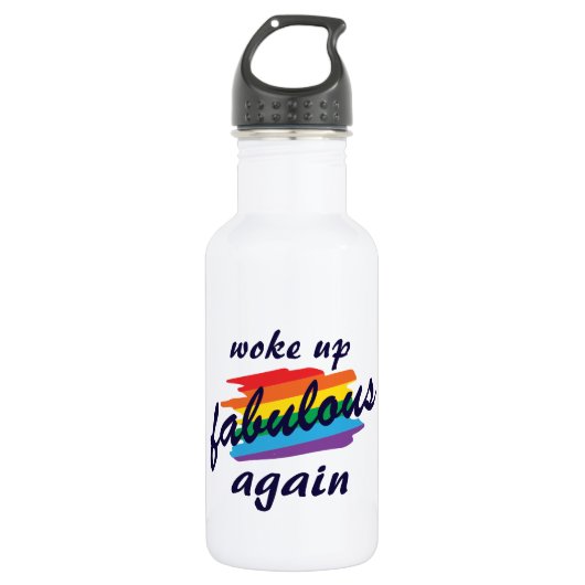 Geweckt Fabulous wieder lustiger Gay Pride Edelstahlflasche (Vorderseite)
