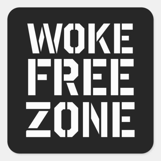 Geweckt Freie Zone Quadratischer Aufkleber (Vorderseite)