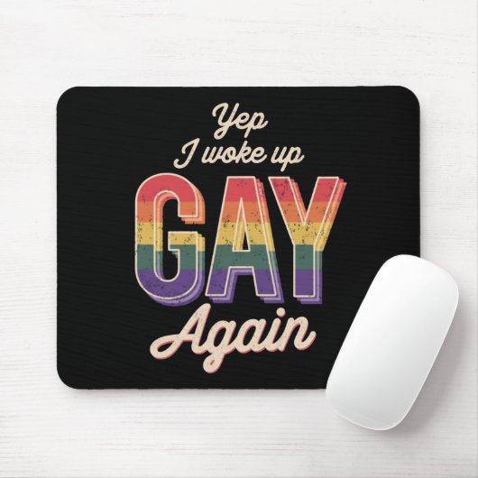 Geweckt Gay Pride Rainbow Que Gay CSD Party LGBT Mousepad (Mit Mouse)