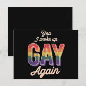 Geweckt Gay Pride Rainbow Que Gay CSD Party LGBT Postkarte (Vorne/Hinten)