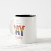 Geweckt Gay Pride Rainbow Que Gay CSD Party LGBT Zweifarbige Tasse (Vorderseite Links)