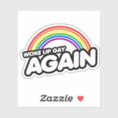 Geweckt Gay wieder Aufkleber (Blatt)