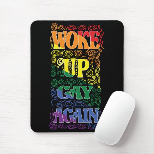 Geweckt Gay wieder - Funny LGBTQ+ Prix Design Mousepad (Mit Mouse)