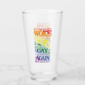 Geweckt Gay wieder - Funny LGBTQ+ Prix Glas (Rückseite)