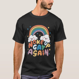 Geweckt Gay wieder LGBT Pride Monat Groovy T-Shirt