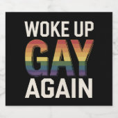 Geweckt Gay wieder lustig LGBTQ Prix Ally Rainbow Bierflaschenetikett (Einzelnes Label)