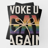 Geweckt Gay wieder lustig LGBTQ Prix Ally Rainbow Geschenkpapier Set (Beispiel)