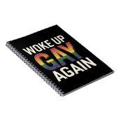 Geweckt Gay wieder lustig LGBTQ Prix Ally Rainbow Notizblock (Rechte Seite)