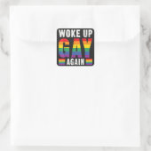 Geweckt Gay wieder Quadratischer Aufkleber (Tasche)