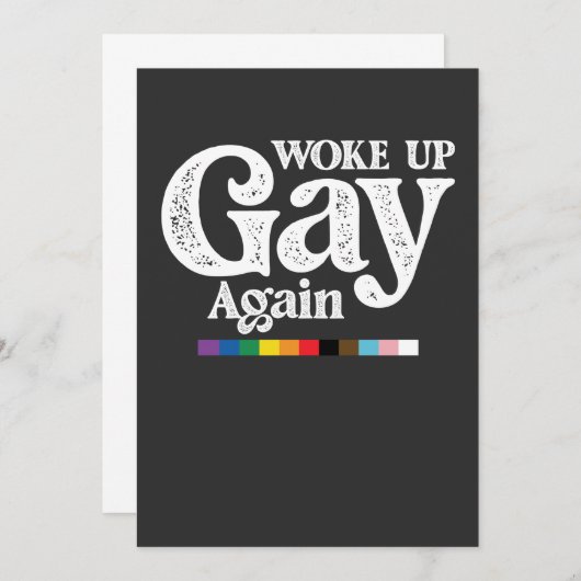 Geweckt Gay wieder unterstützen LGBT Prix Einladung (Vorne/Hinten)