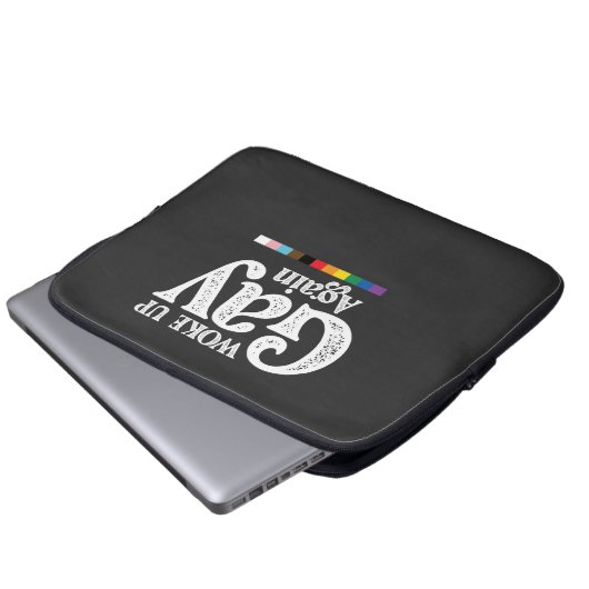 Geweckt Gay wieder unterstützen LGBT Prix Laptopschutzhülle (Vorne Knopf)