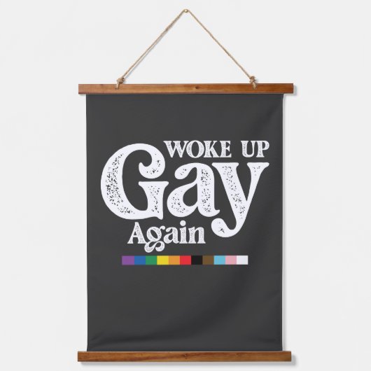 Geweckt Gay wieder unterstützen LGBT Prix Wandteppich Mit Holzrahmen (Vorderseite)