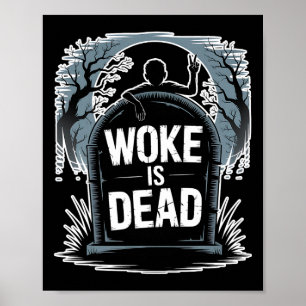Geweckt ist Totes Halloween Graveyard Retro Horror Poster