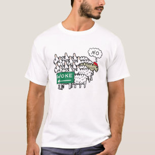Geweckt Joe Biden Spaß Funny Sheep Trump T-Shirt