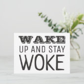 Geweckt Kampagnendetails geweckt und Bleibe Begleitkarte (Stehend Vorderseite)