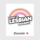 Geweckt Lesbian wieder Aufkleber (Blatt)