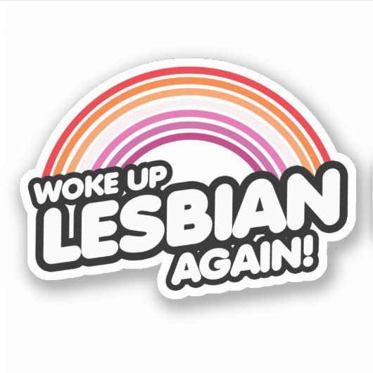 Geweckt Lesbian wieder Aufkleber (Vorderseite)