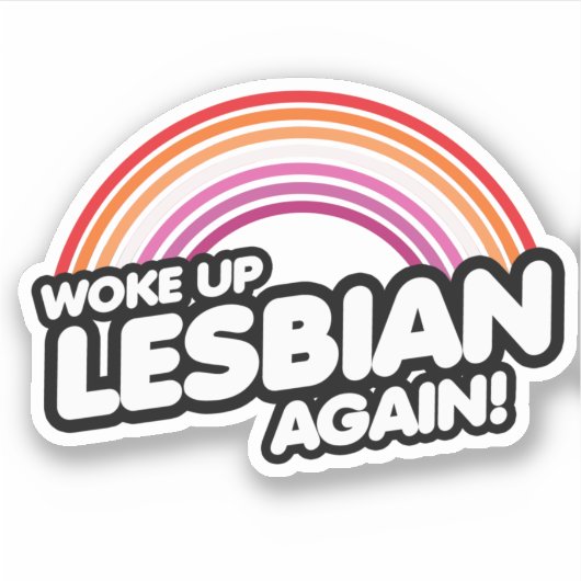 Geweckt Lesbian wieder Aufkleber (Vorderseite)