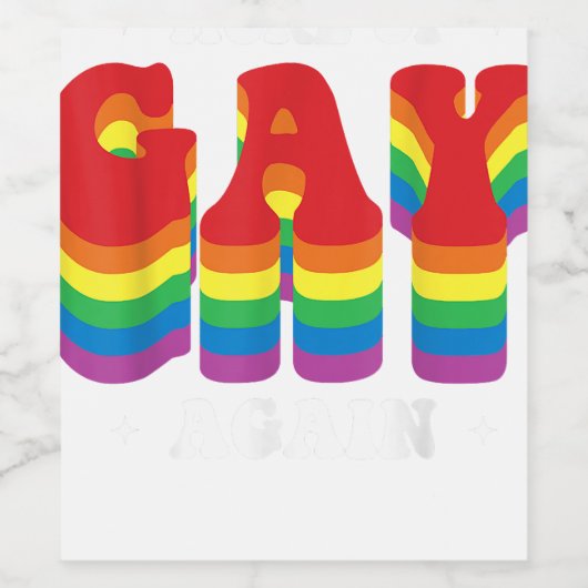 Geweckt schwul wieder Design für einen stolzen sch Weinetikett (Einzelnes Label)