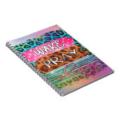 Geweckt Slay Pray Leopard Print Spiral Foto Notebo Notizblock (Rechte Seite)