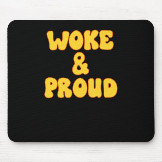 Geweckt Slogan-Aufkleber Mousepad (Vorne)