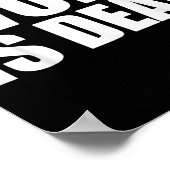 Geweckt Slogan Funny Funny Meme Zitat für Sar Poster (Ecke)