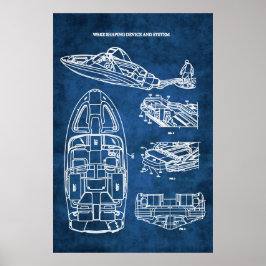 Geweckt Surfen Patent Art Printing Nr. 2 Poster