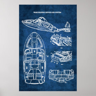 Geweckt Surfen Patent Art Printing Nr. 2 Poster