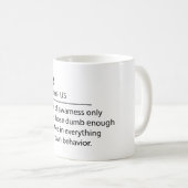 geweckt Tasse mit lustiger Definition (VorderseiteRechts)