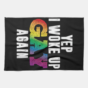 Geweckt Up Gay - Pride Rainbow Que Gay CSD Party L Geschirrtuch