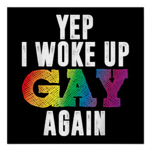 Geweckt Up Gay - Pride Rainbow Que Gay CSD Party L Poster
