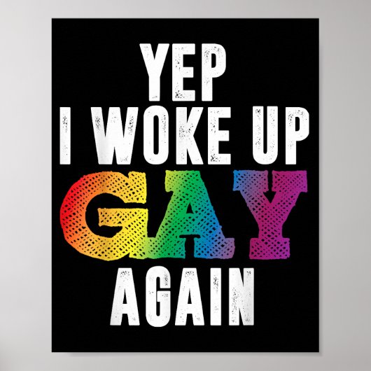 Geweckt Up Gay - Pride Rainbow Que Gay CSD Party L Poster (Vorne)