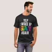 Geweckt Up Gay - Pride Rainbow Que Gay Csd Party L T-Shirt (Vorne ganz)