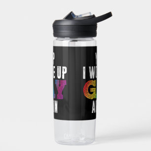 Geweckt Up Gay - Pride Rainbow Que Gay CSD Party L Trinkflasche
