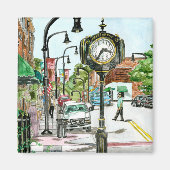 Geweckt Wald, NC Wasserfarbenmagnet Magnet (Vorne)