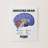 Gewecktes Gehirn-Innere (Gehirn-Anatomie) Puzzle (Vertikal)