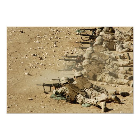 Gewehr der US-Marine M-4 und M-16A2 Fotodruck (Vorne)