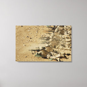 Gewehr der US-Marine M-4 und M-16A2 Leinwanddruck