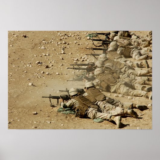 Gewehr der US-Marine M-4 und M-16A2 Poster (Vorne)