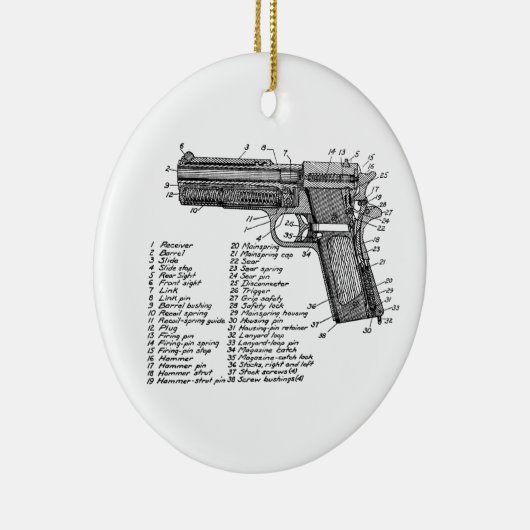 Gewehr-Diagramm V2 Keramikornament (Rechts)